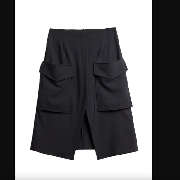 Acne Studios- Pine Patch Skirt in Black- NWOT- 36/6 - Picture 6 of 10